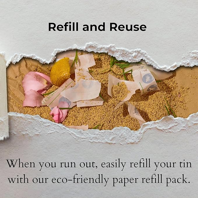 3-in-1 Solid Facial Cleanser, Exfoliator, and Wash-off Mask - Vegan, Cruelty-Free, Plastic-Free, Travel-Friendly, 1 Month Supply (60 Crushable Tablets) in Tin (Purifying Beans in Tin)-FemmiqueWomen