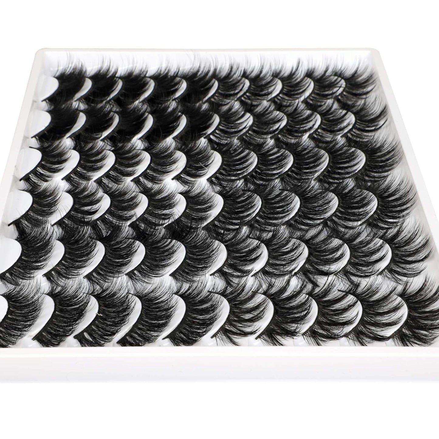 30 Pairs 20MM False Eyelashes Wholesale 6 Styles Mixed Lashes 8D Fluffier Volume Dramatic Faux Mink Eyelashes Thick Full Strip Lashes Pack-FemmiqueWomen