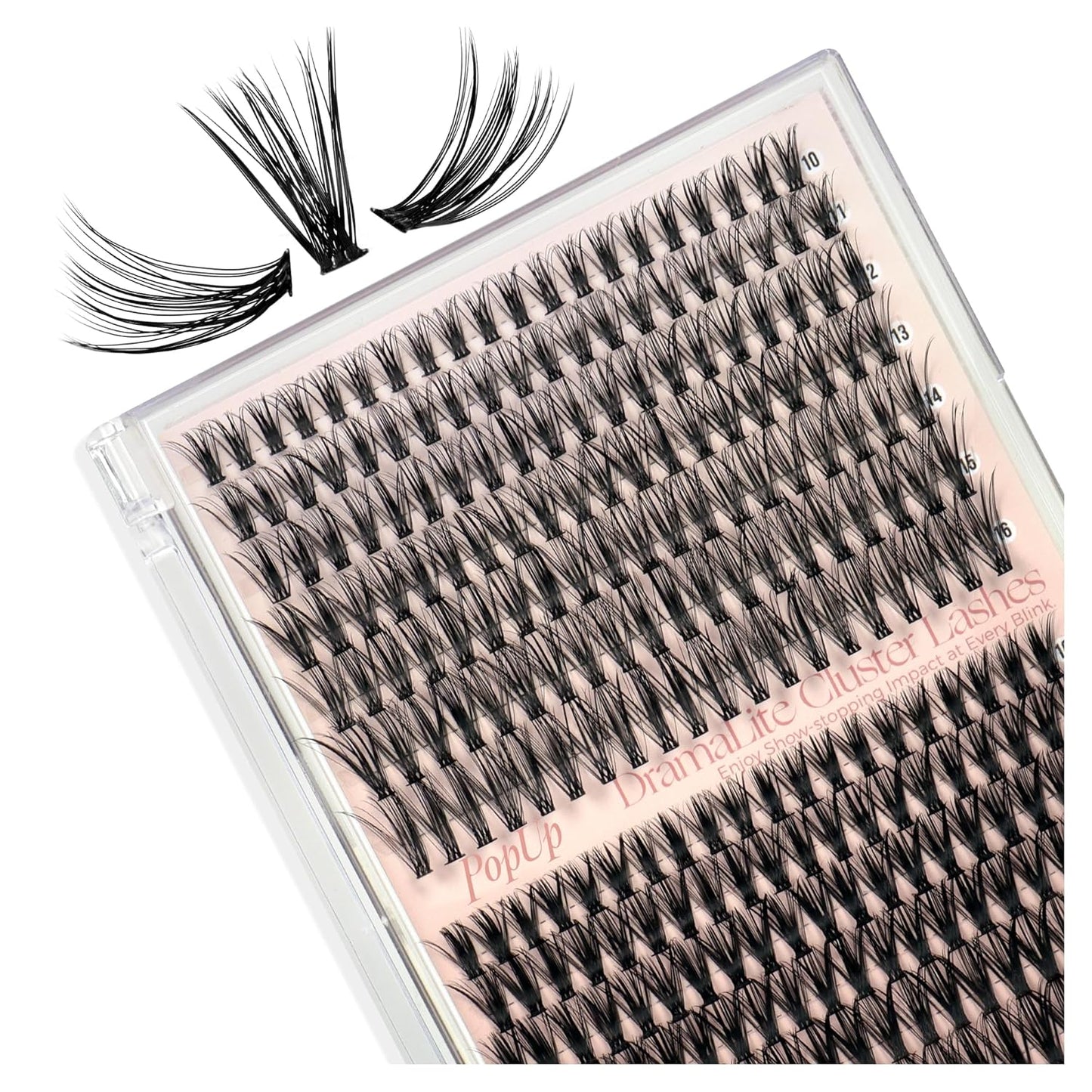 PopUp Lash-Extension-Clusters D Curl Lash Clusters Natural Look Cluster Lashes Extensions Band & Soft Lashes Reusable 9-16mm MIX (30D+40D)-FemmiqueWomen