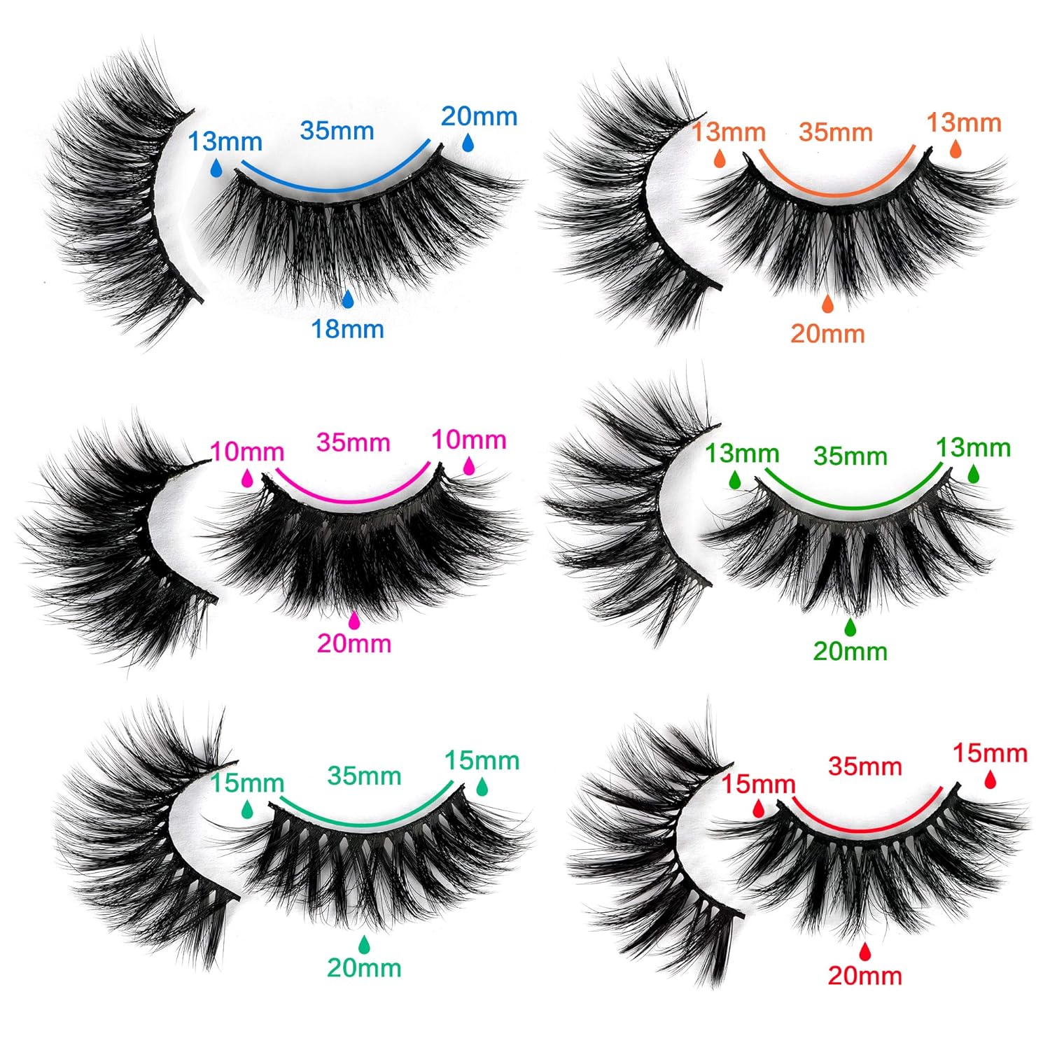 30 Pairs 20MM False Eyelashes Wholesale 6 Styles Mixed Lashes 8D Fluffier Volume Dramatic Faux Mink Eyelashes Thick Full Strip Lashes Pack-FemmiqueWomen