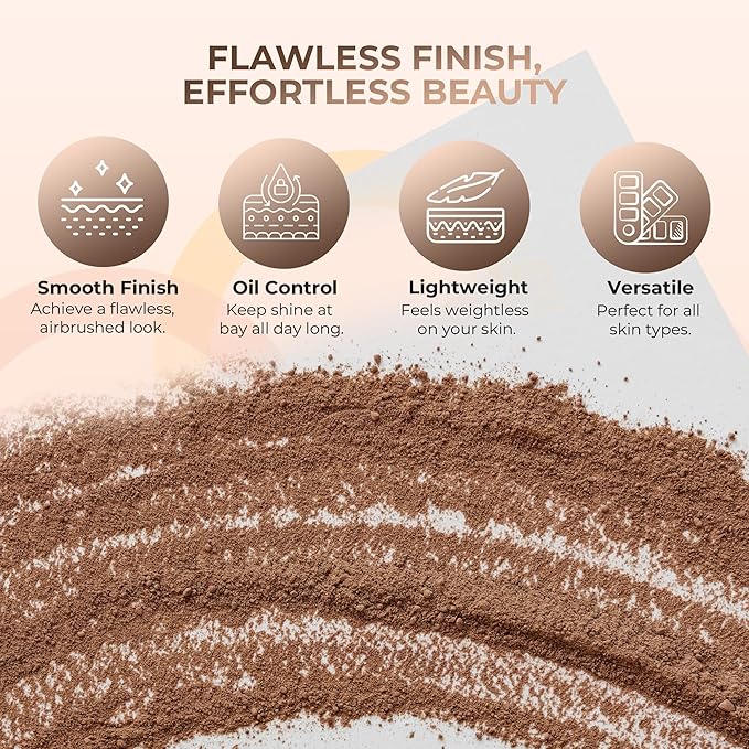 (12 Gram Bag) (EBONY) Foundation Powder Refill By Sweet Face Minerals, Lightweight Mineral Loose Makeup Powder with SPF 20, Full Coverage Flawless Finish, Talc-free, Cruelty-Free, Refillable Pouch-FemmiqueWomen