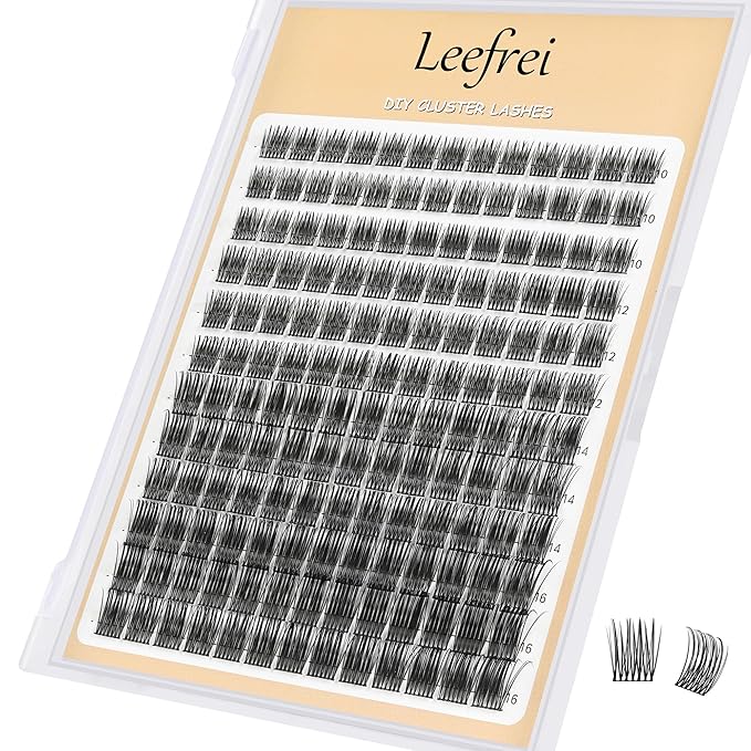 Eyelash Cluster 10-18mm Wispy Eyelash Clusters D Curl DIY Lash Extension Natural Lash Clusters Individual Lashes (LF05 Lashes Only)-FemmiqueWomen