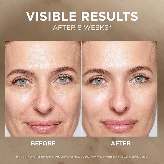 L'Oreal Paris Age Perfect Anti-Aging Midnight Cream, Face Moisturizer to Reduce Wrinkles and Firm Skin, 1.7oz + Serum Sample-FemmiqueWomen