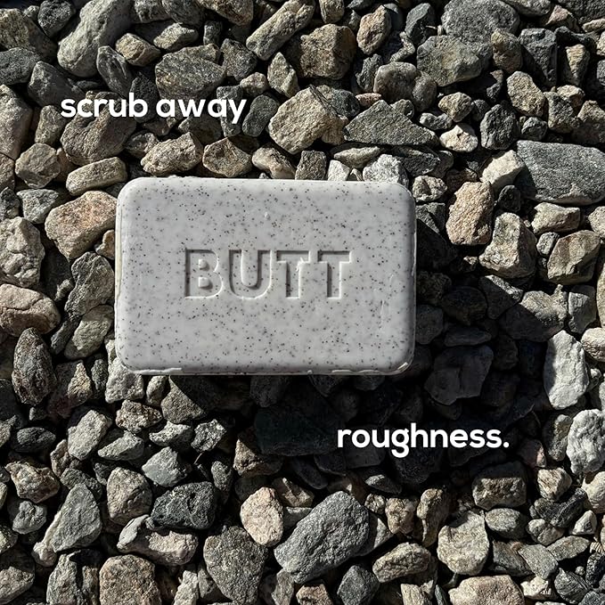 MARLOWE. No. 069 Butt Face Mens Soap, 7 Oz, Double Sided Moisturizing & Body Exfoliator Bar Soap with Pumice & Apricot Seed Powder, Crisp Sea Air, Fresh Sage + Cedarwood Scent-FemmiqueWomen