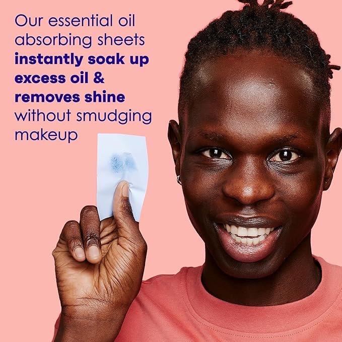 Clean & Clear Oil Absorbing Facial Sheets, Portable Blotting Papers for Face & Nose, Absorbing Blotting Sheets for Oily Skin to Instantly Remove Excess Oil & Shine, 3 x 50 ct-FemmiqueWomen