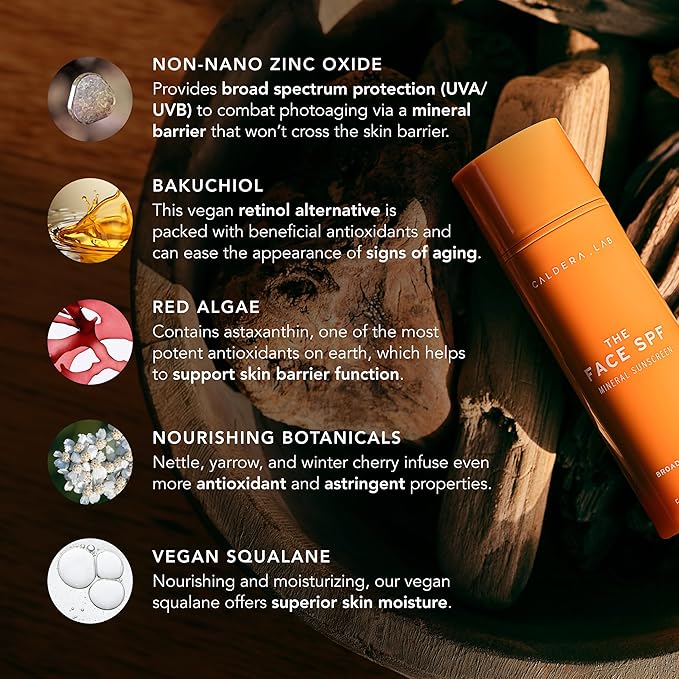 Caldera + Lab The Face SPF, No White Cast Mineral Sun Screen with SPF 30-FemmiqueWomen