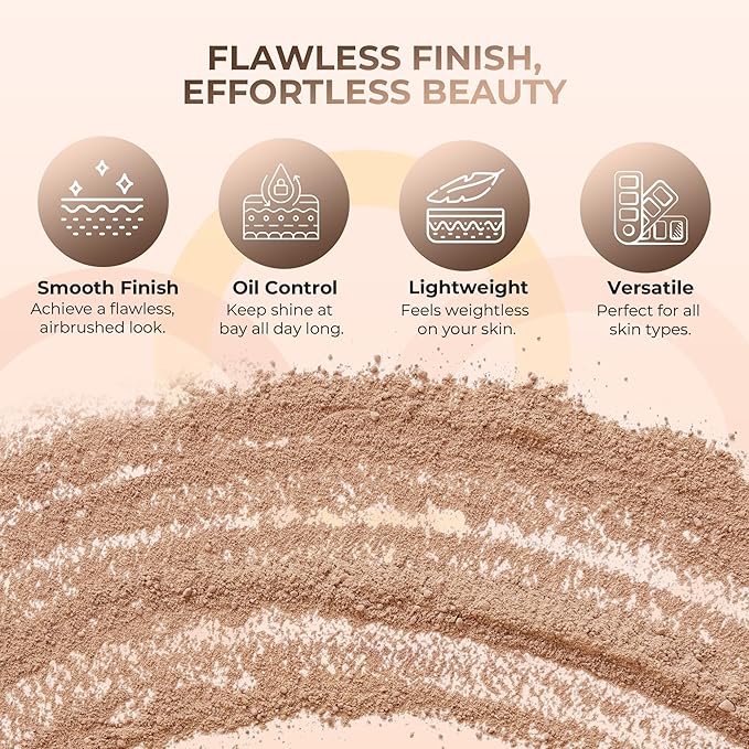 (8 Ounce) (Light Tan) Foundation Powder Refill By Sweet Face Minerals, Lightweight Mineral Loose Makeup Powder with SPF 20, Full Coverage Flawless Finish, Talc-free, Cruelty-Free, Refillable Pouch-FemmiqueWomen