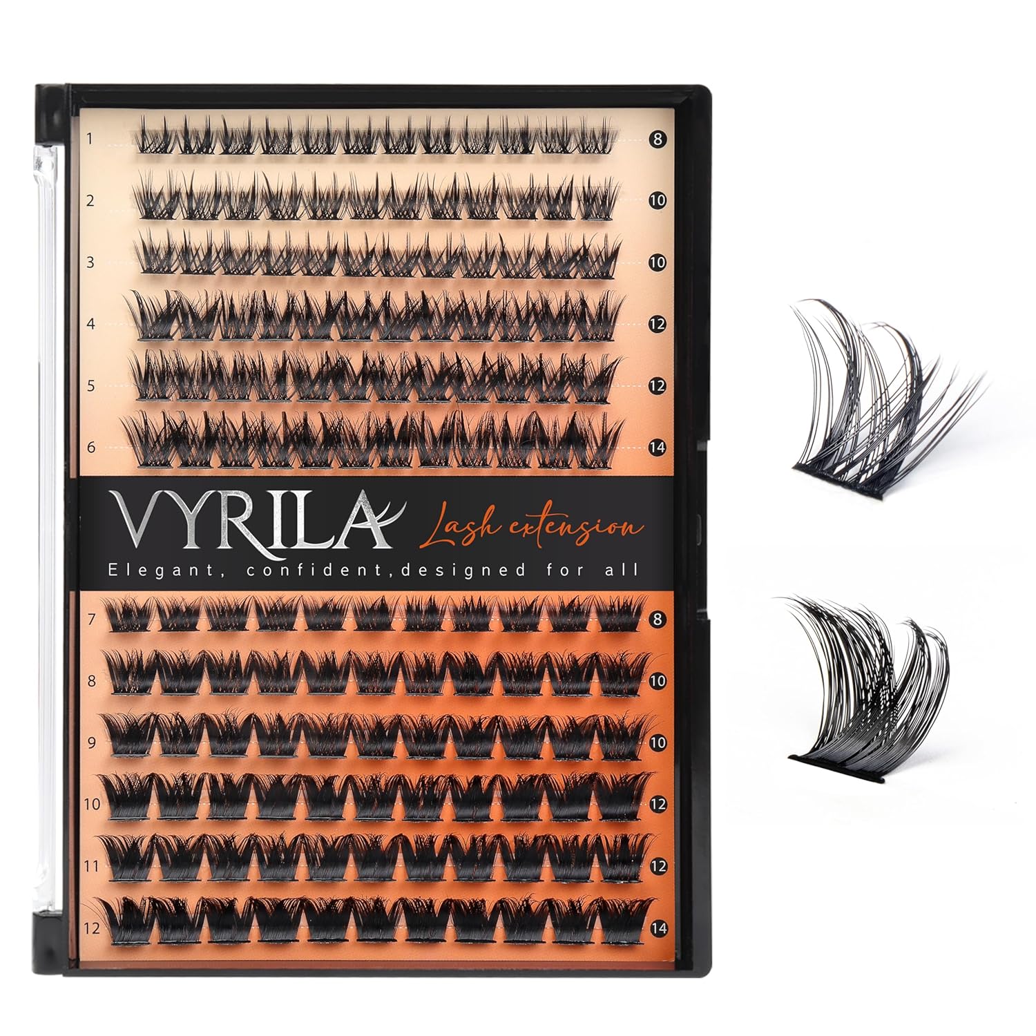 Lash Clusters-VYRILA 0.07mm Wispy Eyelashes C Curl Eyelash Clusters 8-14mix Individual Lashes Extension DIY at Home (S03+S05 138pcs-8-14mix)-FemmiqueWomen