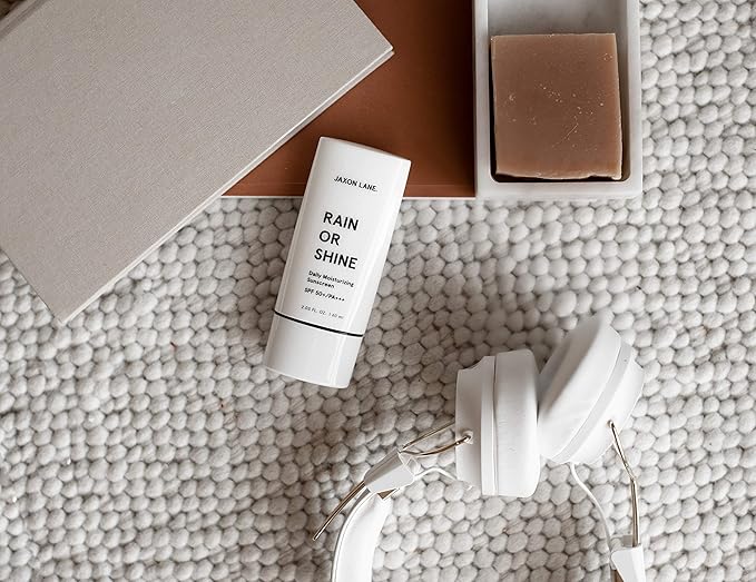 RAIN OR SHINE Anti Aging Face Sunscreen SPF 50 for Clear Skin with Green Tea, Hyaluronic Acid, Vitamin E Oil, Ginseng Extract, Licorice Root – SPF Moisturizer for Face, Fragrance Free 2.03 Oz-FemmiqueWomen