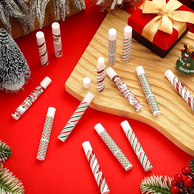 24 Pcs Bible verse Lip Balm Moisturizing 0.07 oz Lip Care Product Bulk Christian Gift with Inspirational Scripture for Women Faith Religious Happy Moment Praise Friend Teacher Worker Employee-FemmiqueWomen