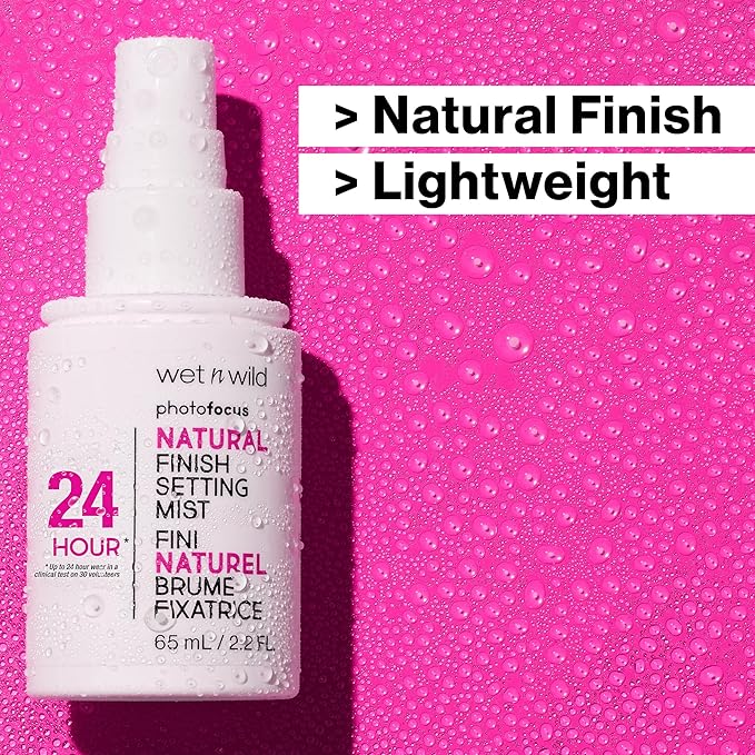wet n wild Photo Focus Setting Mist, 24HR Wear, Lightweight & Nourishing with Provitamin B5 & E, Suitable for All Skin Types, Cruelty-Free & Vegan- Matte Finish-FemmiqueWomen