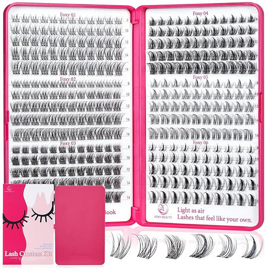 Lash Clusters - Lash Clusters Kit Mix Manga Lases 360pcs Eyelash Clusters Spiky Lases Clusters DIY at Home No Glue Included-FemmiqueWomen