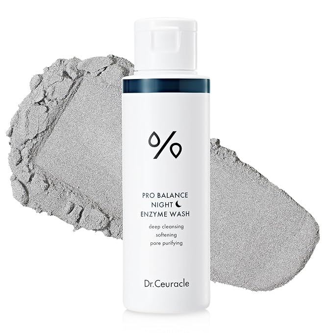 Dr.Ceuracle Pro Balance Enzyme Powder Face Wash - Korean Day and Night Natural Enzyme Powder Face Wash for Deep Pore Cleansing, Sebum Removing, pH Skin Balancing Care (Night Wash)-FemmiqueWomen