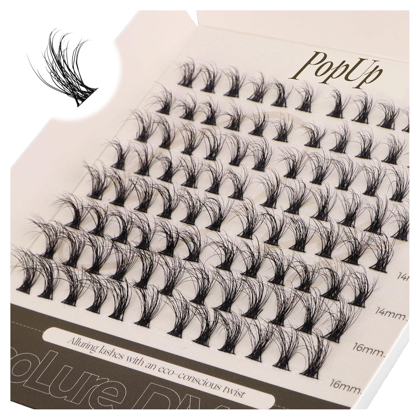 PopUp Cluster Lashes Wispy Cluster Eyelash Extensions 3D DIY Lash Clusters 10-16mm Multilayered Eyelash Clusters, Reusable Fluffy Individual Lashes Cluster(BDD06)-FemmiqueWomen