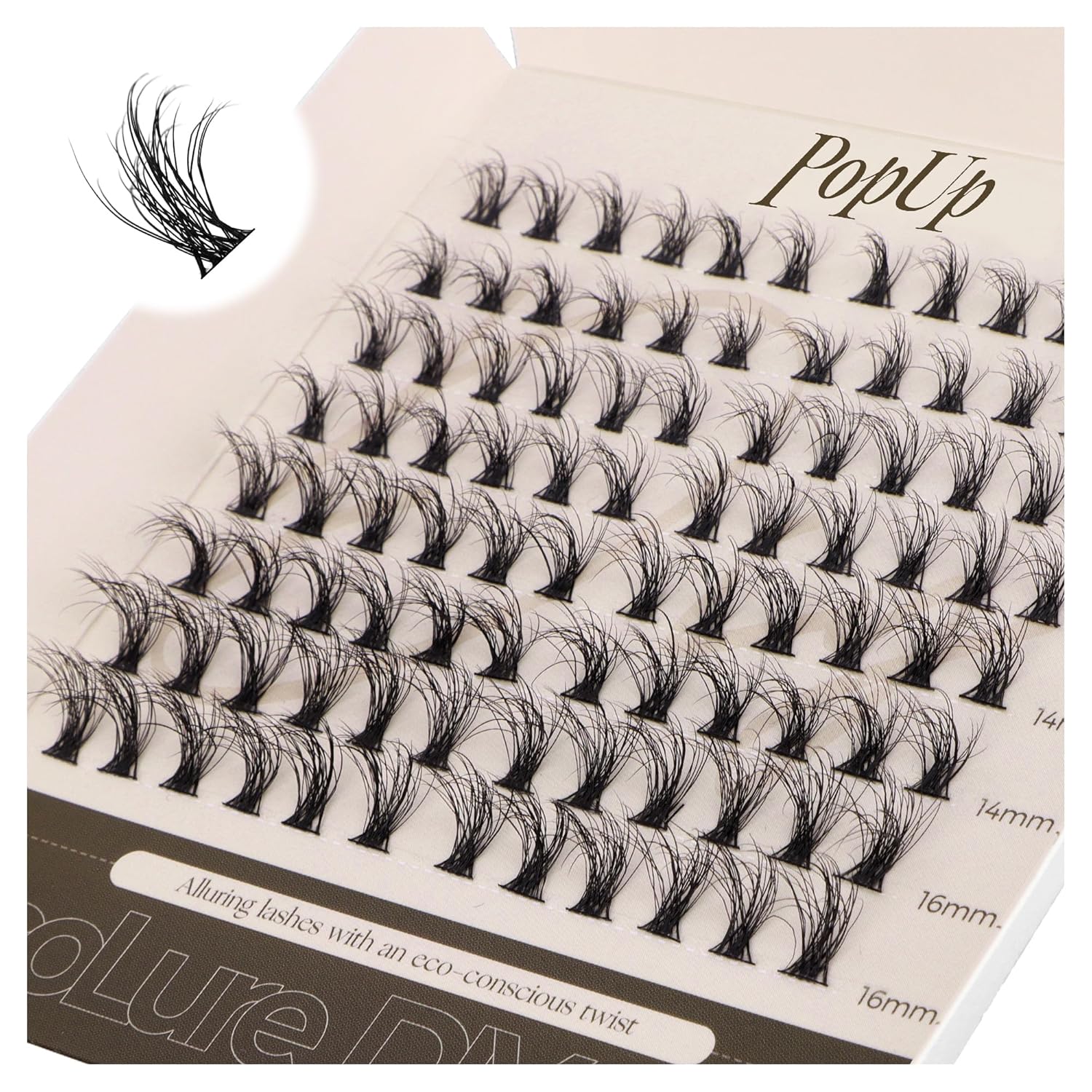 PopUp Cluster Lashes Wispy Cluster Eyelash Extensions 3D DIY Lash Clusters 10-16mm Multilayered Eyelash Clusters, Reusable Fluffy Individual Lashes Cluster(BDD06)-FemmiqueWomen