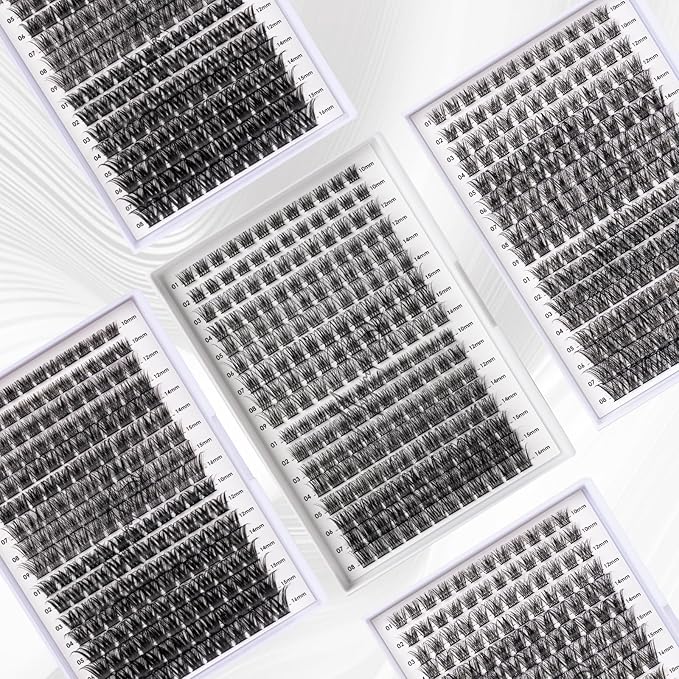 Lash Clusters 204 Pcs Individual Lashes Clusters Eyelash Extensions False Eyelashes DIY Lash Extension Kit Reusable False Eyelashes Natural Look Mix 10-16mm C D Curl(DM20+DM23)-FemmiqueWomen