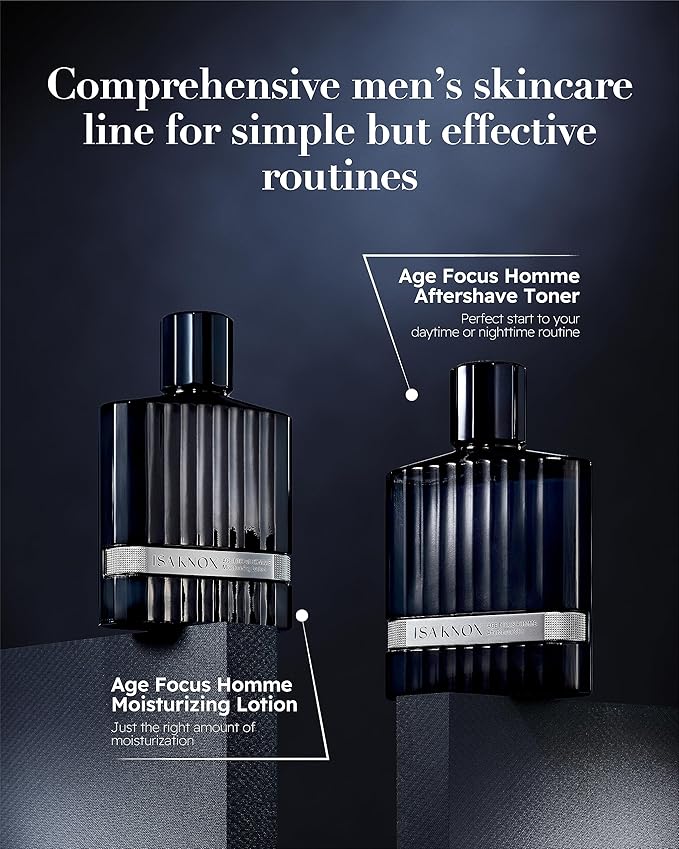 ISA KNOX Age Focus Homme (Premium Skincare Gift Set, 12.2fl oz) - Even Skin Tone & Wrinkle Care. Toner and Lightweight Moisturizer Set , Niacinamide, Adenosine | Korean Skincare,-FemmiqueWomen
