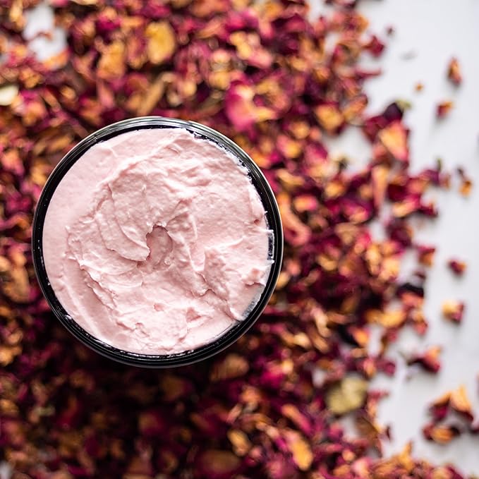 Rose Body Butter for Dry Skin with Whipped Shea Butter and Pure Essential Oil | Ultra Hydrating Rose Lotion for Women | All Natural Moisturizer with No Synthetic Fragrances-FemmiqueWomen