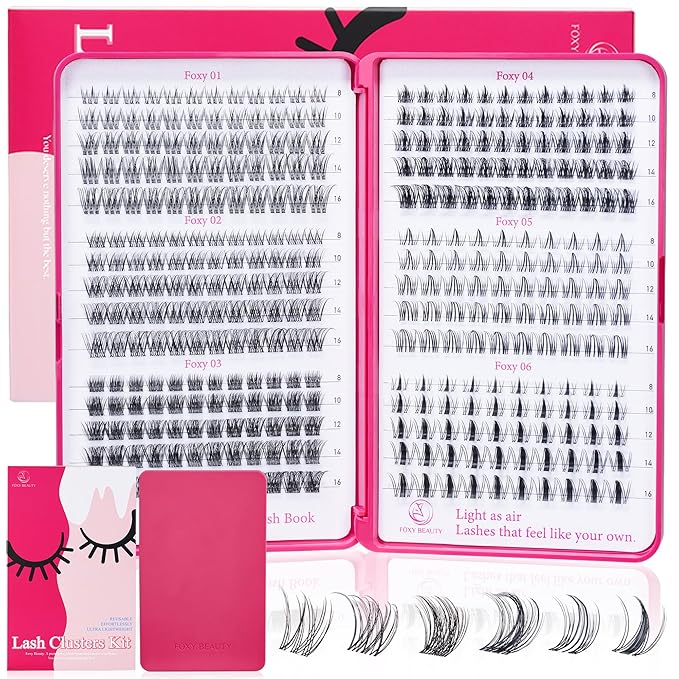 Lash Clusters - Lash Clusters Kit Mix Manga Lash Clusters 0.07D Lashes Clusters Anime Lashes Ultra-Thin Invisible Band 0.05mm DIY at Home No Lash Glue Included-FemmiqueWomen