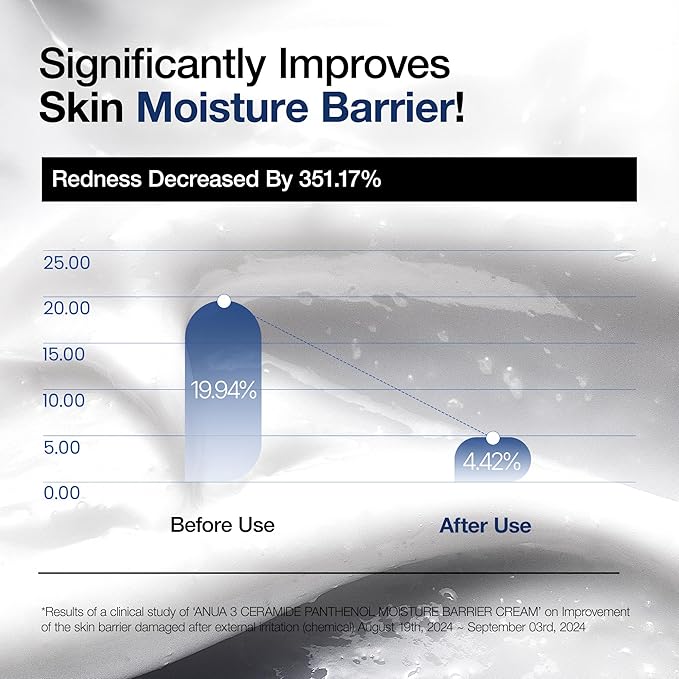 ANUA 3 Ceramide Panthenol Moisture Barrier Cream, Hydrating Face Moisturizer for Normal Skin, Panthenol, Ceramide, Centella for Skin Barrier Non Comedogenic, Korean Skincare (100ml/ 3.38 fl. oz.)-FemmiqueWomen