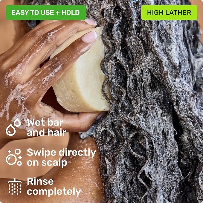 Ethique Scalp Health Shampoo Bar for itchy, dry, flaky scalps with Oatmeal - Plastic-Free, Vegan, Cruelty-Free, 3,88 oz - Formerly Heali Kiwi-FemmiqueWomen