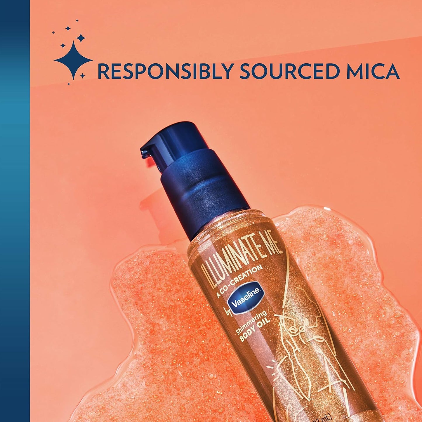 Vaseline Illuminate Me Shimmering Body Oil Created for Melanin Rich Skin, Illuminates Skin with Finishing Touch of Shimmer for Glowing Skin 3.3 oz-FemmiqueWomen