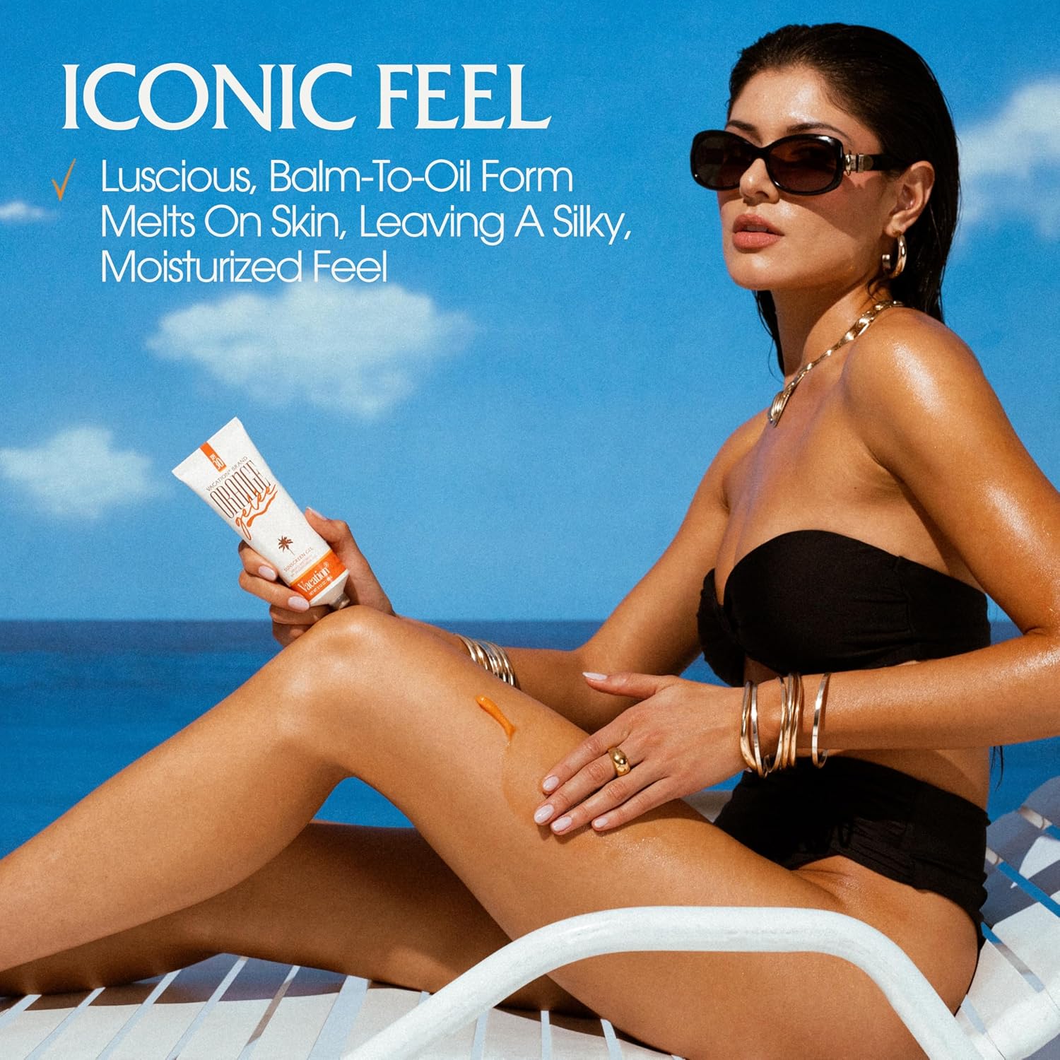 Vacation Orange Gelée SPF 30 Gel & Tube Key Bundle, Hydrating Balm-to-Oil Sunscreen, Mineral-Oil Free, Water-Resistant, Travel Size, 3.12 Oz.-FemmiqueWomen