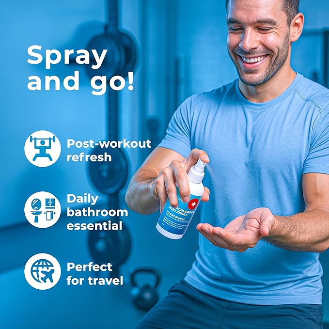 Hypochlorous Acid Spray (8oz, Reduces Acne), Targets Bacteria - HOCL Facial Cleanser Acne Spray for Face, Body, Eczema, Pimples, Breakouts & Overall Skin Recovery (Reduces Redness)-FemmiqueWomen