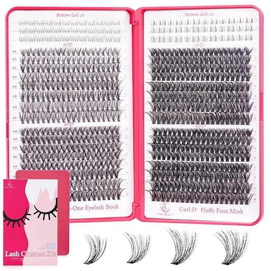 Lash Clusters - Lash Clusters with Bottom Lashes Lash Clusters 30D40D50D60D Fluffy Wispy EyeLash Clusters D Curl No Adhesives Included-FemmiqueWomen