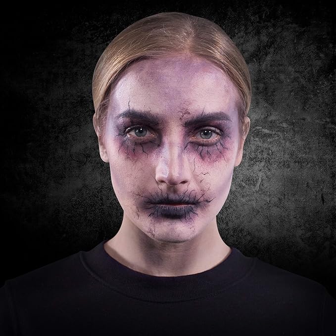 12-Color Death FX Cream Palette, Professional Quick Drying Waterproof SFX Makeup for the Stage, Film, Costumes, Cosplay, Halloween-FemmiqueWomen