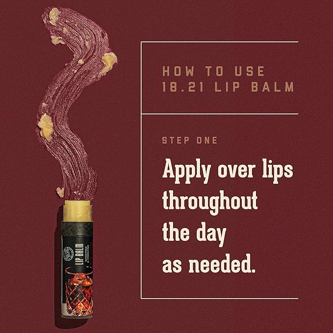 18.21 Man Made Lip Balm - Original Old Fashioned Flavor, Lip Protectant Hydrates & Moisturizes with Beeswax, Cocoa Butter & Vitamin E-FemmiqueWomen