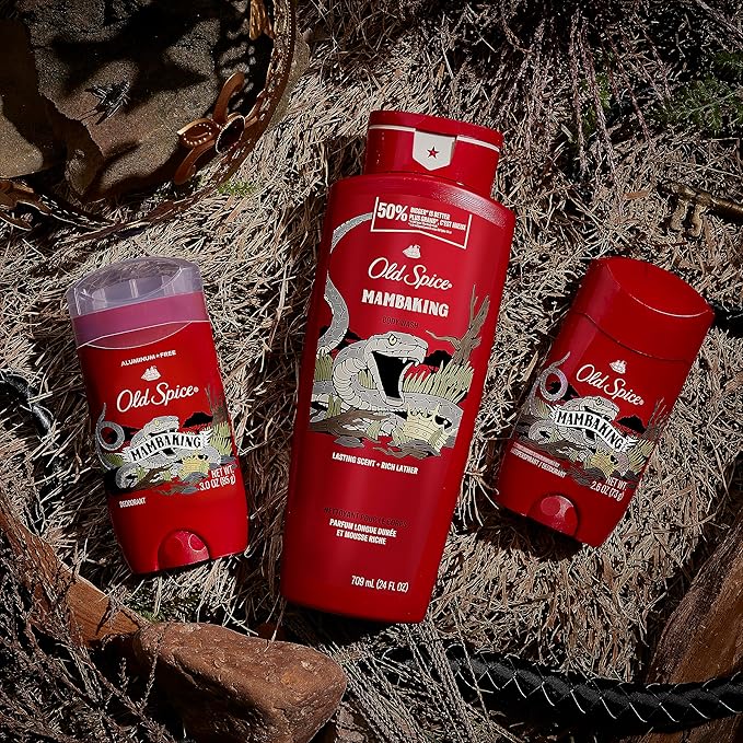 Old Spice Body Wash for Men, MambaKing, 24 oz (Pack of 4)-FemmiqueWomen