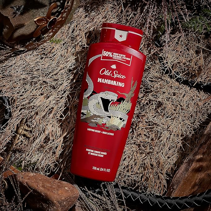 Old Spice Body Wash for Men, MambaKing, 24 oz (Pack of 4)-FemmiqueWomen